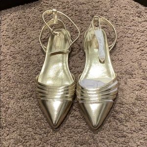Forever 21 Gold pointed flats